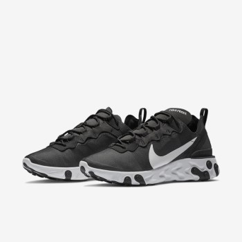 Nike React Element 55 - Női Utcai Cipő - Fekete/Fehér